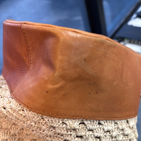 Helen Kaminski Leather and Woven Straw Bucket Bag - Picture 11 of 14